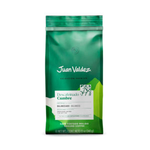 JV CUMBRE DECAF MOLIDO 340G FRONT